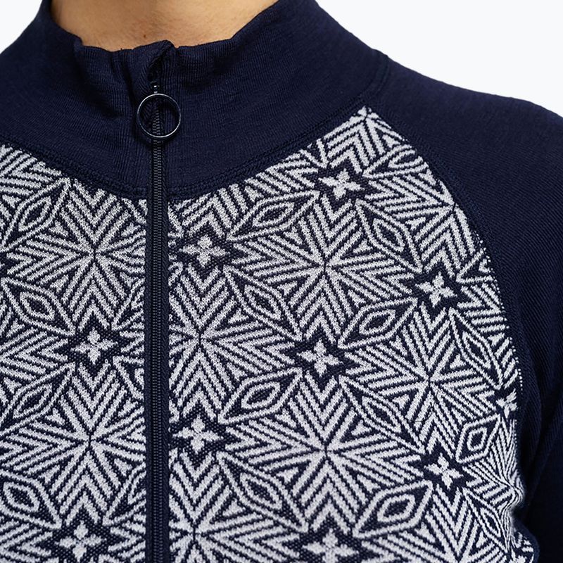 Felpa termica donna Dovre Wool Organic Half Zip navy 4