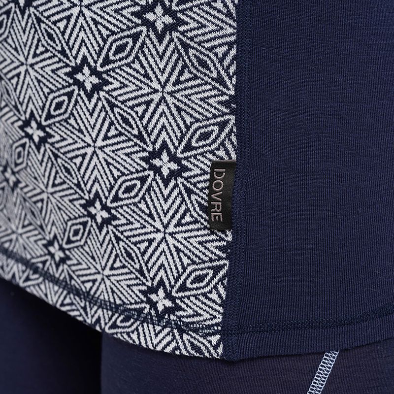 Felpa termica donna Dovre Wool Organic Half Zip navy 5