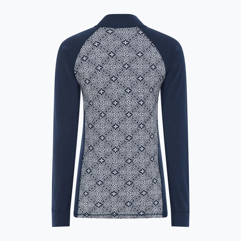 Felpa termica donna Dovre Wool Organic Half Zip navy 7