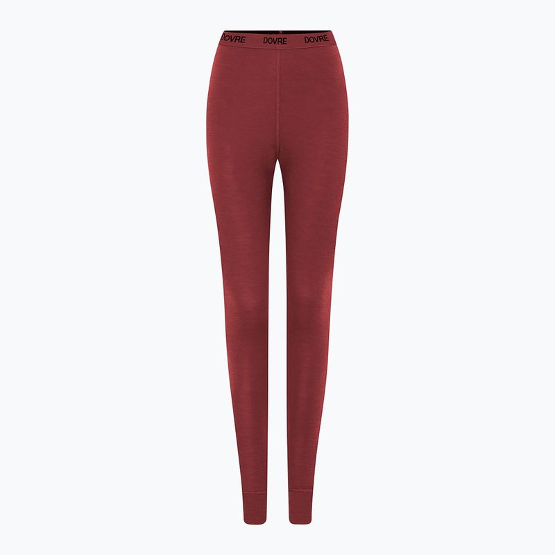 Pantaloni termici da donna Dovre Wool Pants burgundy 2