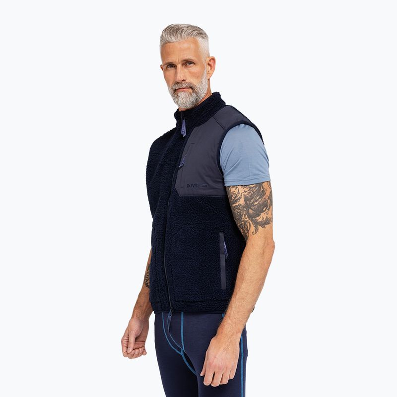 Gilet uomo Dovre Teddy Fleece navy 2