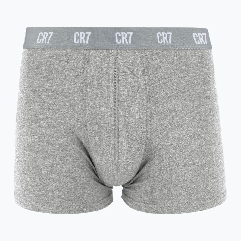Boxer CR7 Basic Trunk da uomo 3 paia bianco/grigio/ nero 3