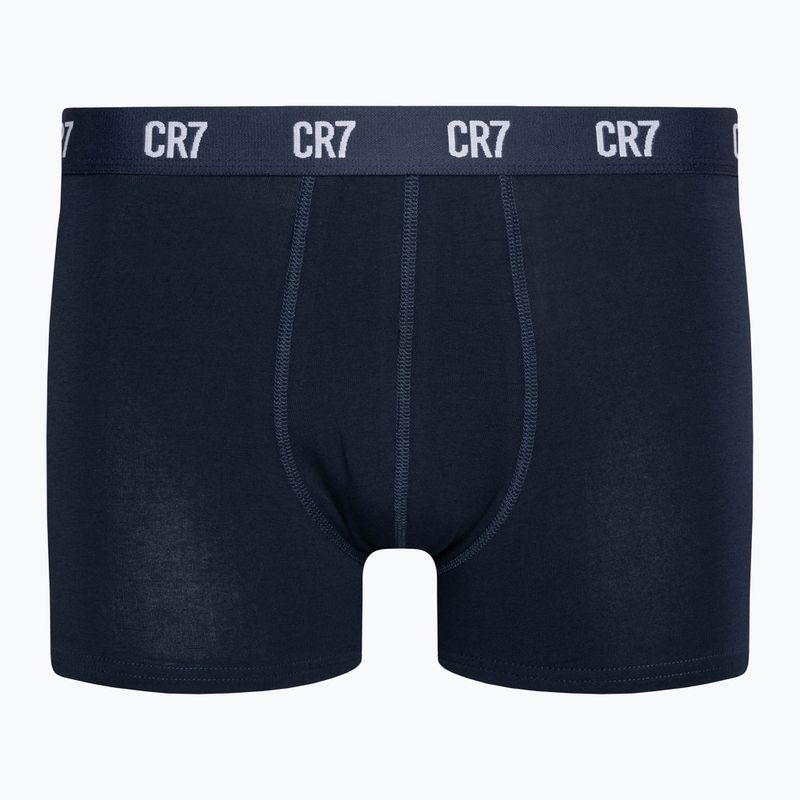 Boxer CR7 Basic Trunk da uomo 3 paia grigio melange/bianco/navy 8