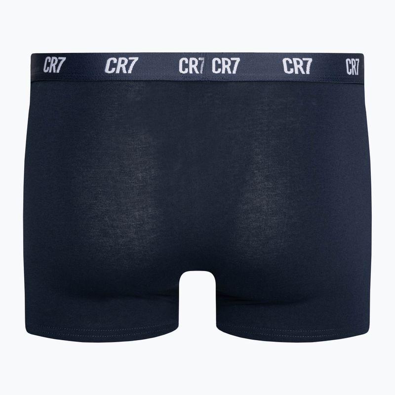 Boxer CR7 Basic Trunk da uomo 3 paia grigio melange/bianco/navy 9