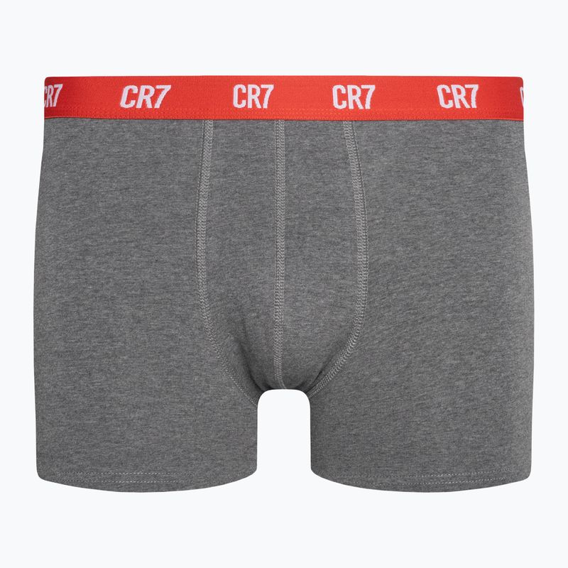 Boxer CR7 Basic Trunk da uomo 3 paia grigio melange/rosso/navy 2