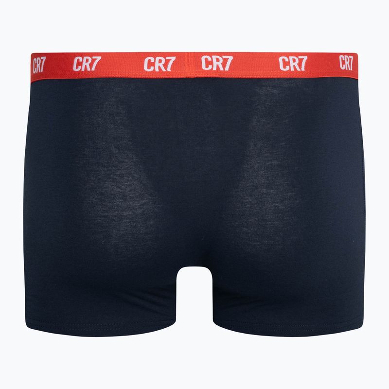 Boxer CR7 Basic Trunk da uomo 3 paia grigio melange/rosso/navy 9