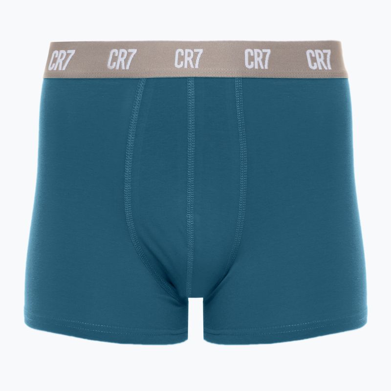 Boxer CR7 Basic Trunk da uomo 3 paia nero/verde/verde chiaro 3