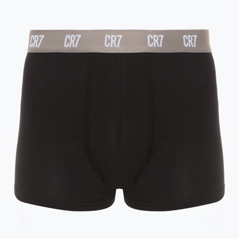 Boxer CR7 Basic Trunk da uomo 3 paia nero/verde/verde chiaro 4