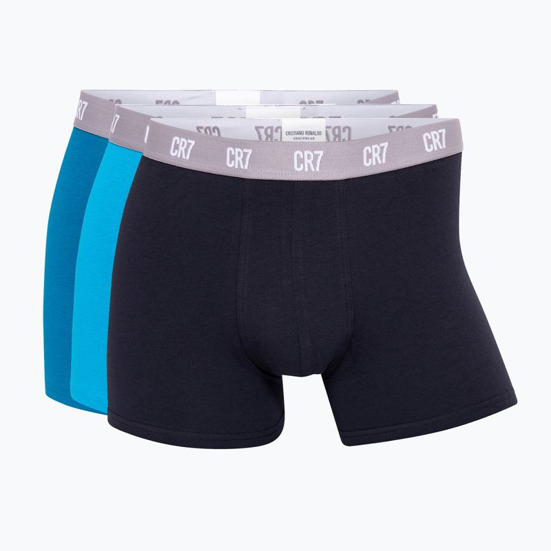 Boxer CR7 Basic Trunk da uomo 3 paia nero/verde/verde chiaro