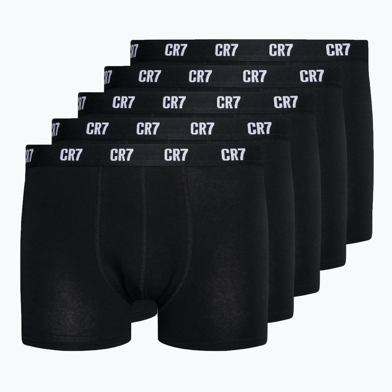 Boxer CR7 Basic Trunk da uomo 5 paia nero