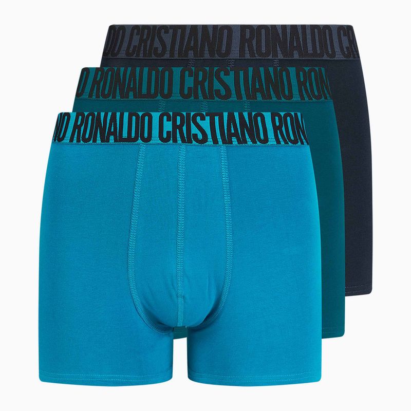 Boxer CR7 Basic Trunk da uomo 3 paia blu/navy