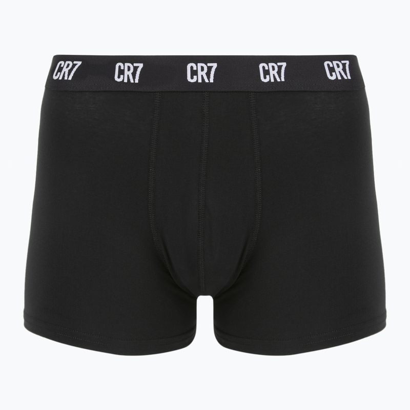 Boxer CR7 Basic Trunk da uomo 5 paia bianco/nero