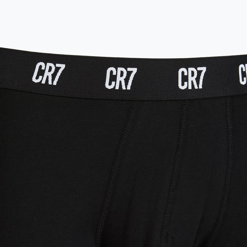 Boxer CR7 Basic Trunk da uomo 5 paia bianco/nero 4