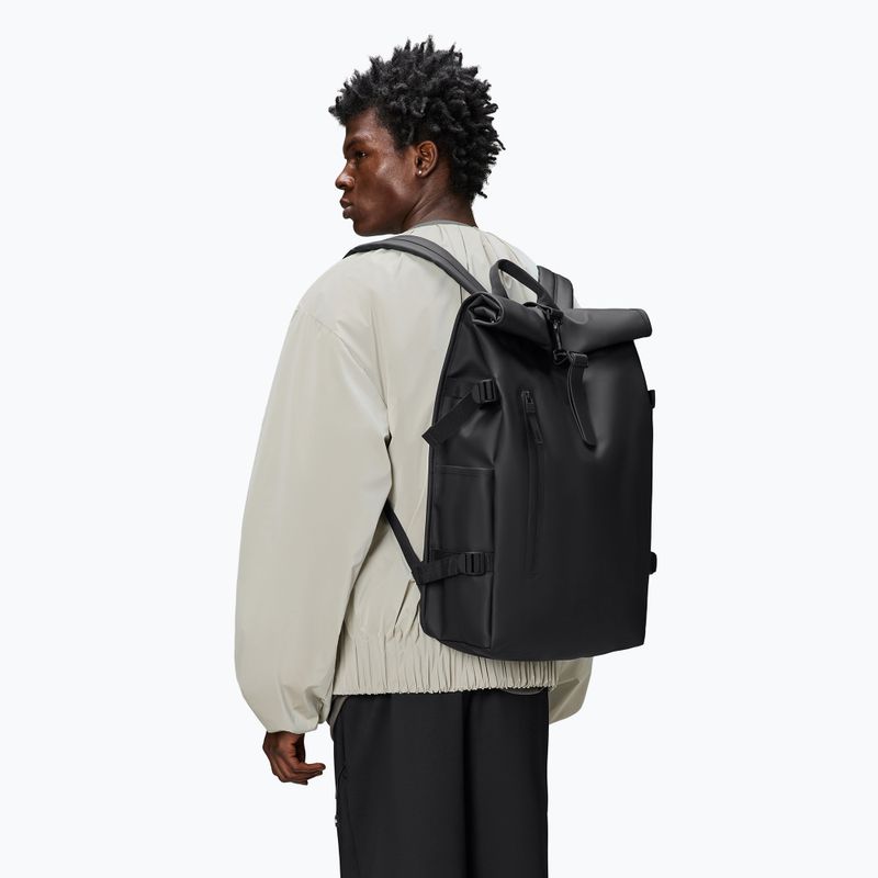 Zaino Rains Rolltop Large 23 l nero 4