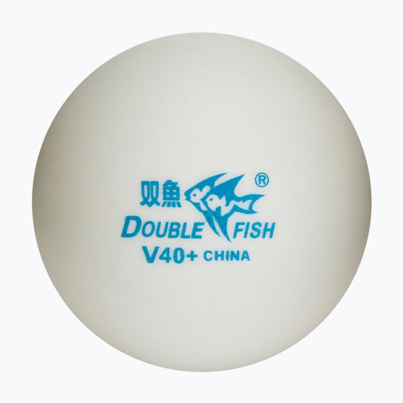 Palline da ping pong Double Fish 40+ stelle 10 pz. bianco.