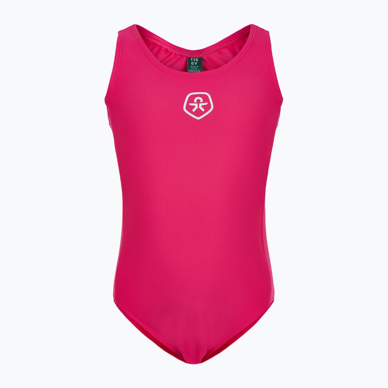 Colore Costume intero da bambino tinta unita rosa/fiore