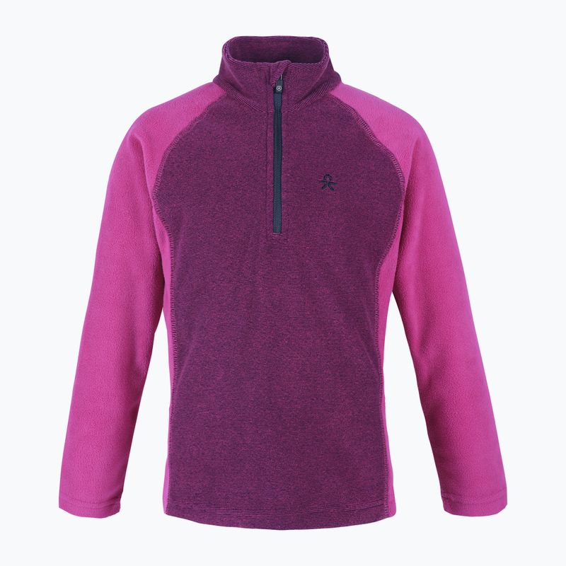 Colore Bambini Pullover in pile a righe festival fucsia