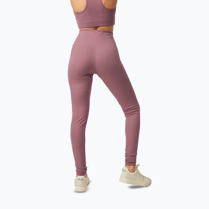 Girlfriend Collective Leggings da allenamento da donna a costine color peltro 3