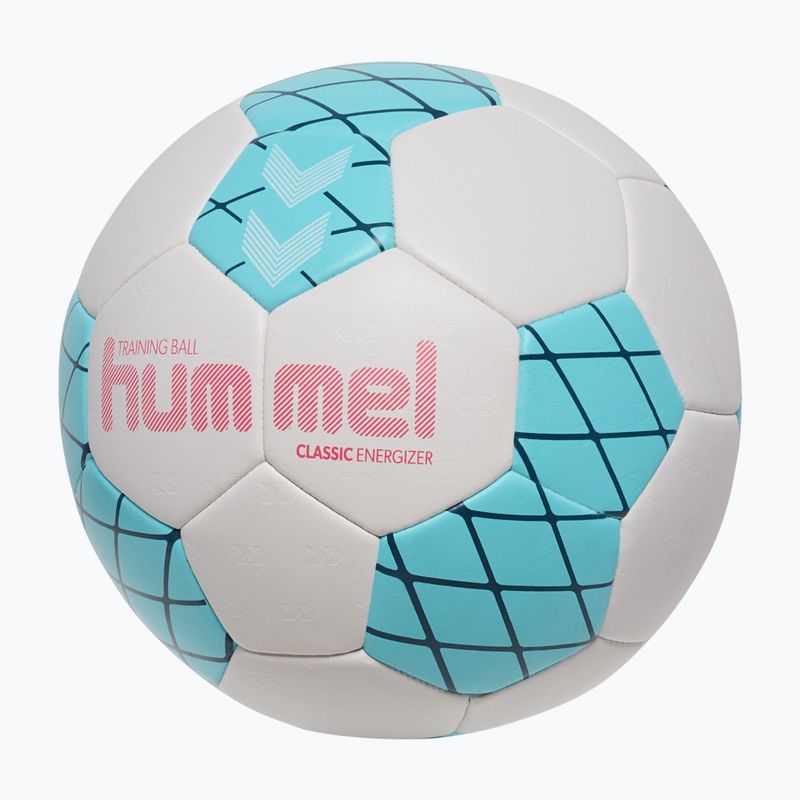 Palla da pallamano Hummel Classic Energizer off white/light blue/marine size 2 2