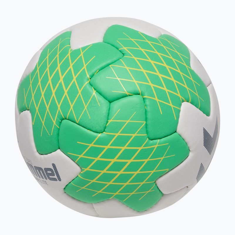 Pallone da pallamano Hummel Star Elite HB off white/green/yellow misura 1 3