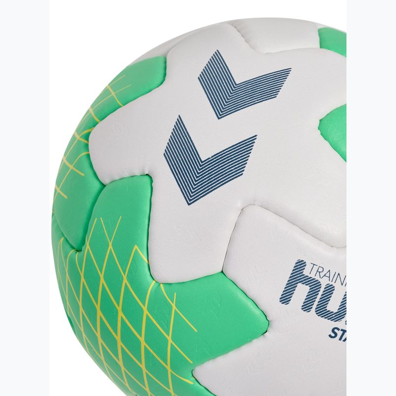Pallone da pallamano Hummel Star Elite HB off white/green/yellow misura 1 4