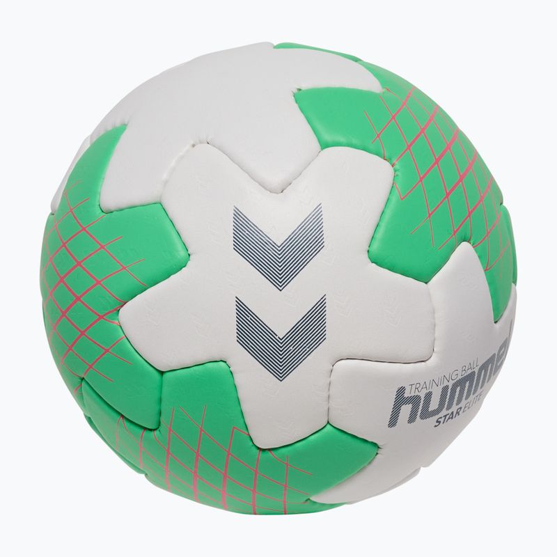 Palla da pallamano Hummel Star Elite HB off white/green/red size 2 2