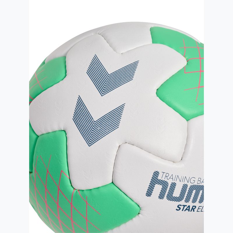 Palla da pallamano Hummel Star Elite HB off white/green/red size 2 4