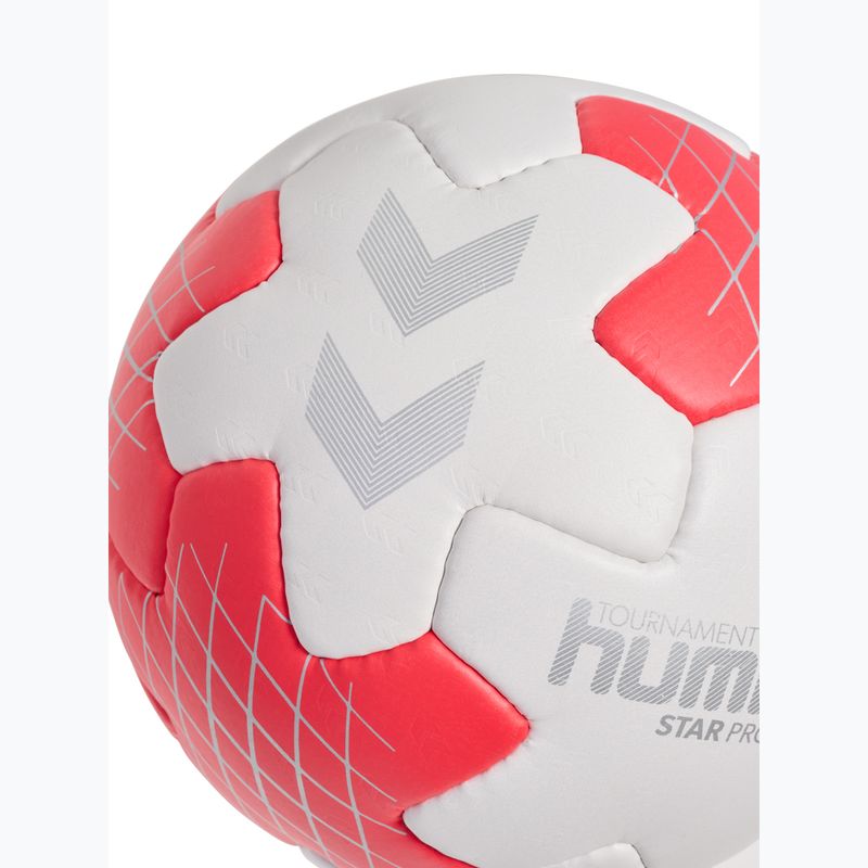 Palla da pallamano Hummel Star Pro HB off white/red/silver size 2 4