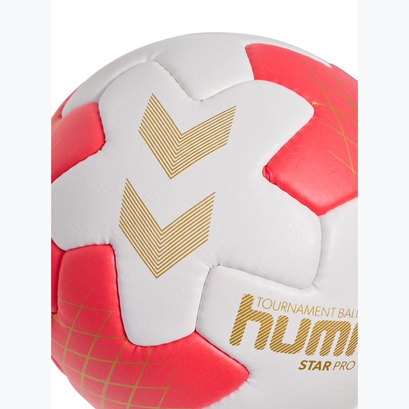 Palla da pallamano Hummel Star Pro HB off white/red/gold size 3 4