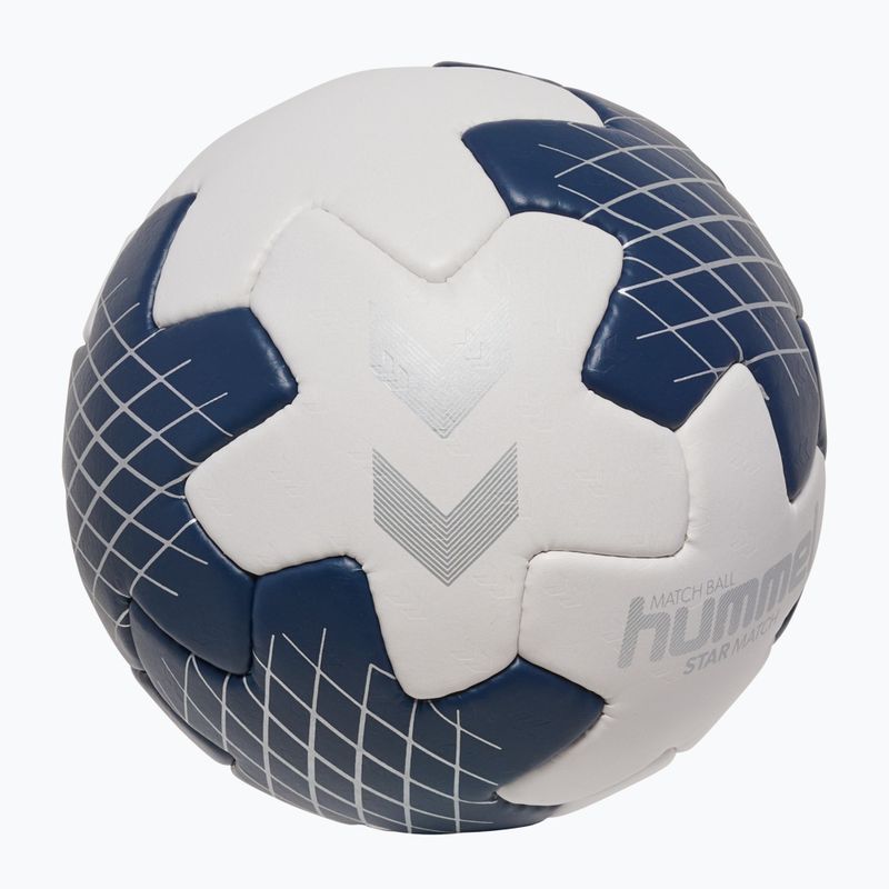 Palla da pallamano Hummel Star Mach white/marine/silver size 2 2