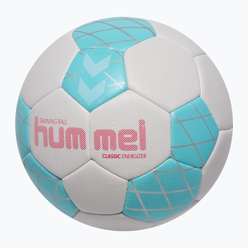 Palla da pallamano Hummel Classic Energizer off white/light blue/marine size 0 2