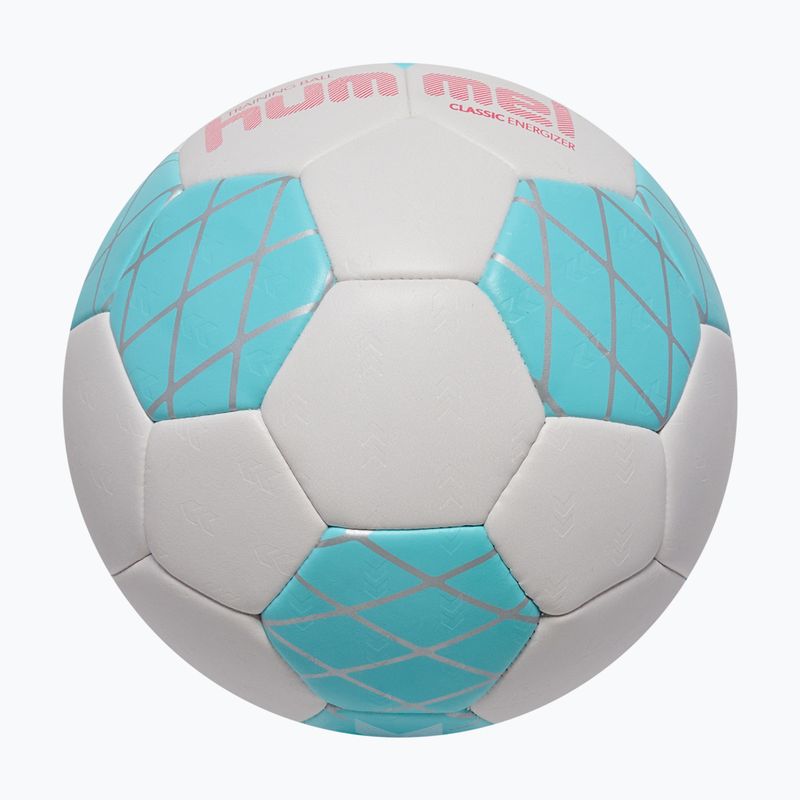 Palla da pallamano Hummel Classic Energizer off white/light blue/marine size 0 3