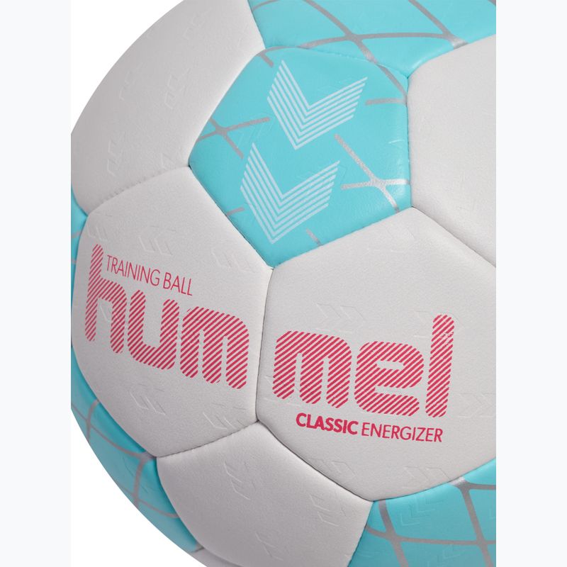 Palla da pallamano Hummel Classic Energizer off white/light blue/marine size 0 4