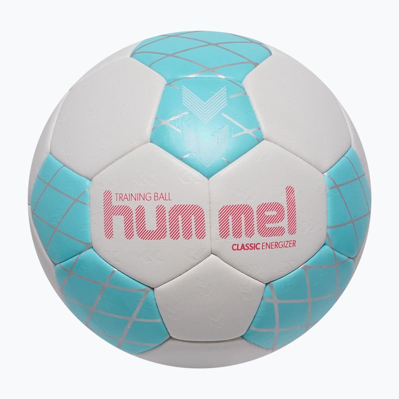 Palla da pallamano Hummel Classic Energizer off white/light blue/marine size 1