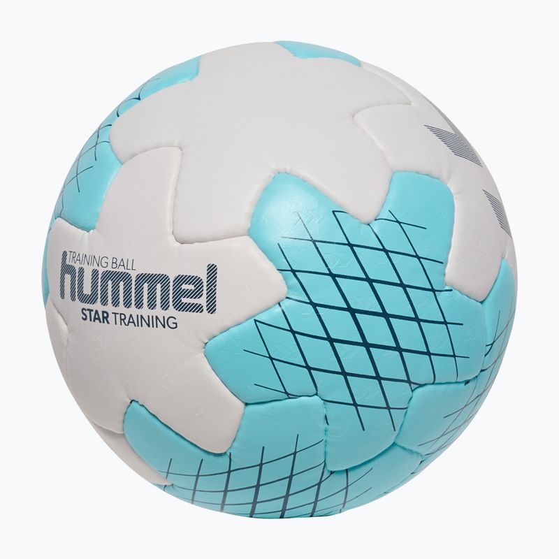 Palla da pallamano Hummel Startraining HB white/light blue/navy size 2
