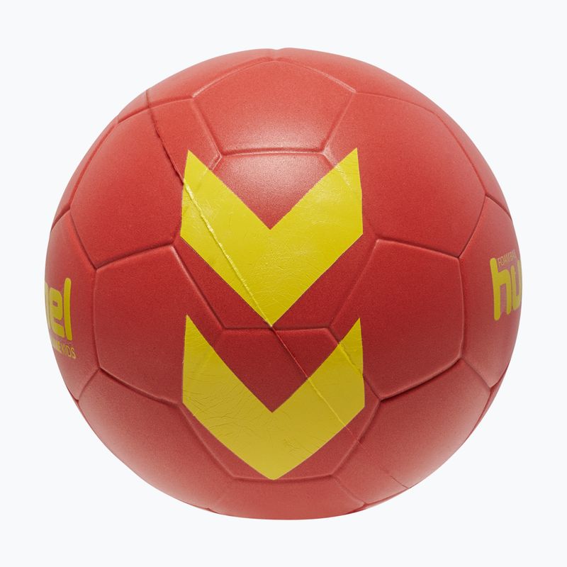 Pallone da pallamano per bambini Hummel Classic Spume HB Jr burgundy/yellow size 0 2