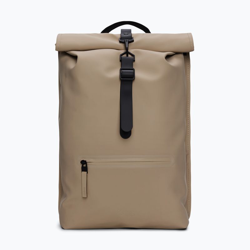 Zaino urbano Rains Rucksack Rolltop Beige