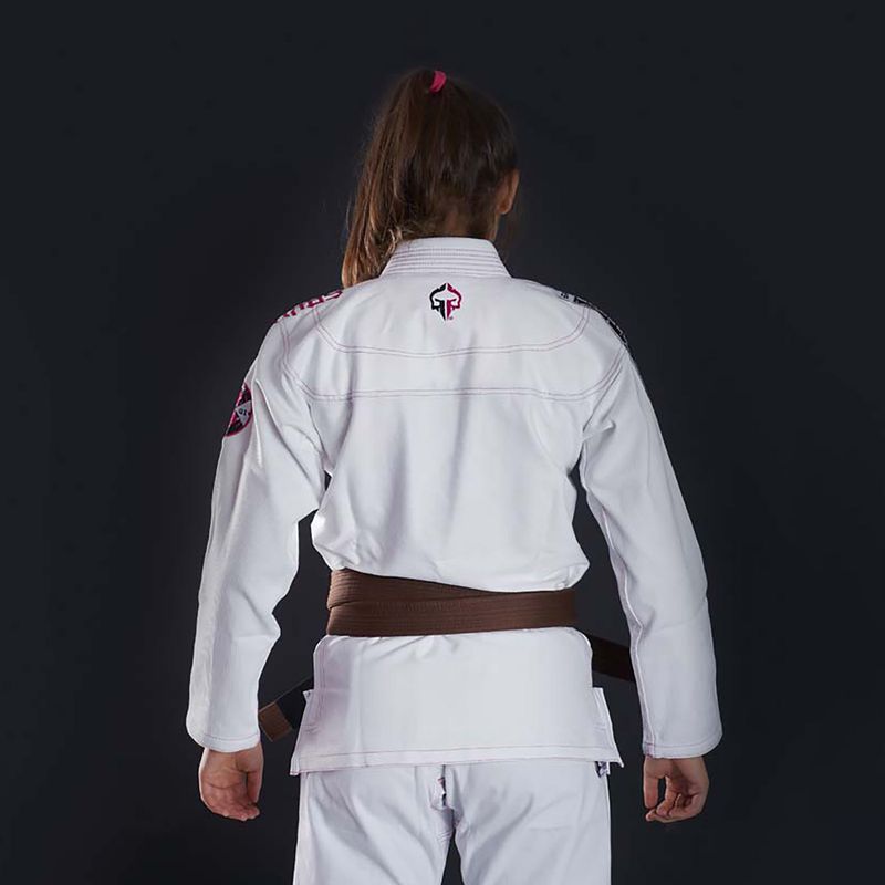 GI per il Brazilian jiu-jitsu Ground Game Sakura bianco da donna 4