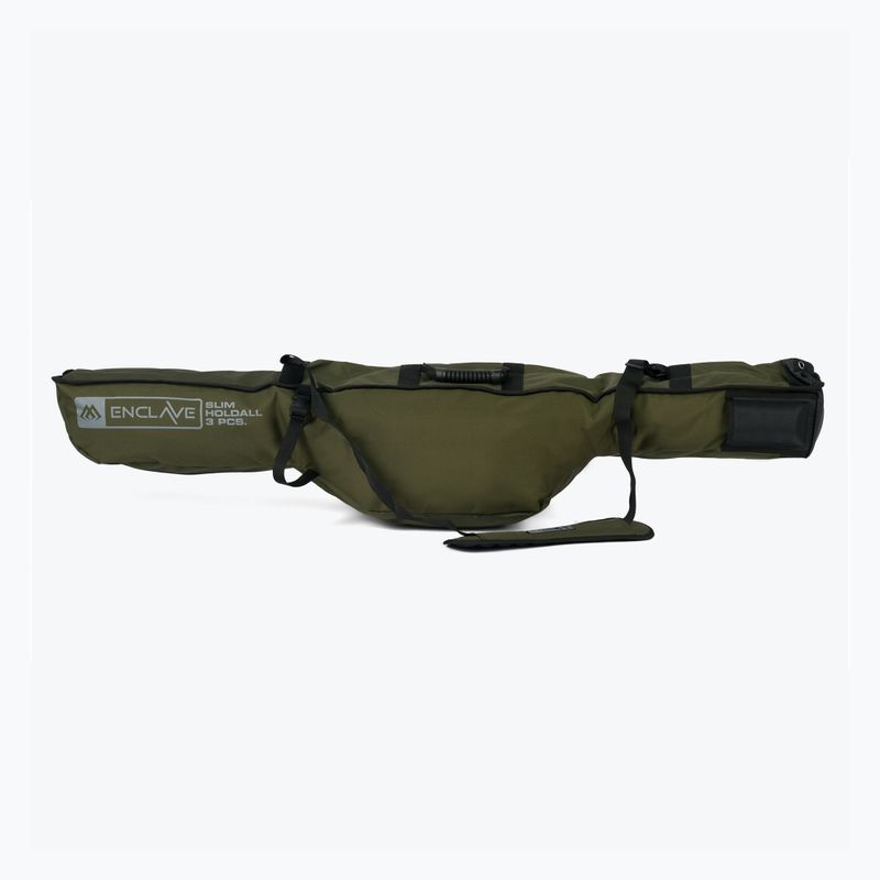 Mikado UWF-016 Enclave Slim verde Custodia per canne da pesca in 3 pezzi