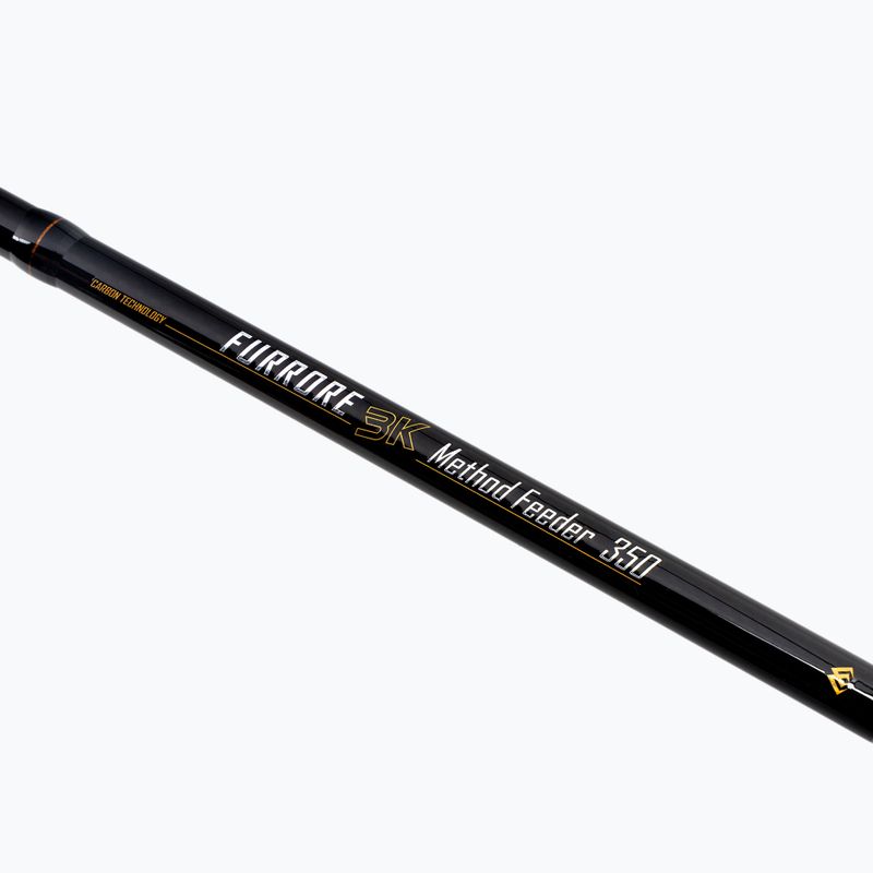 Mikado Furrore 3K Method Feeder rod C.W. Fino a 90G 3 sec nero/sughero 2