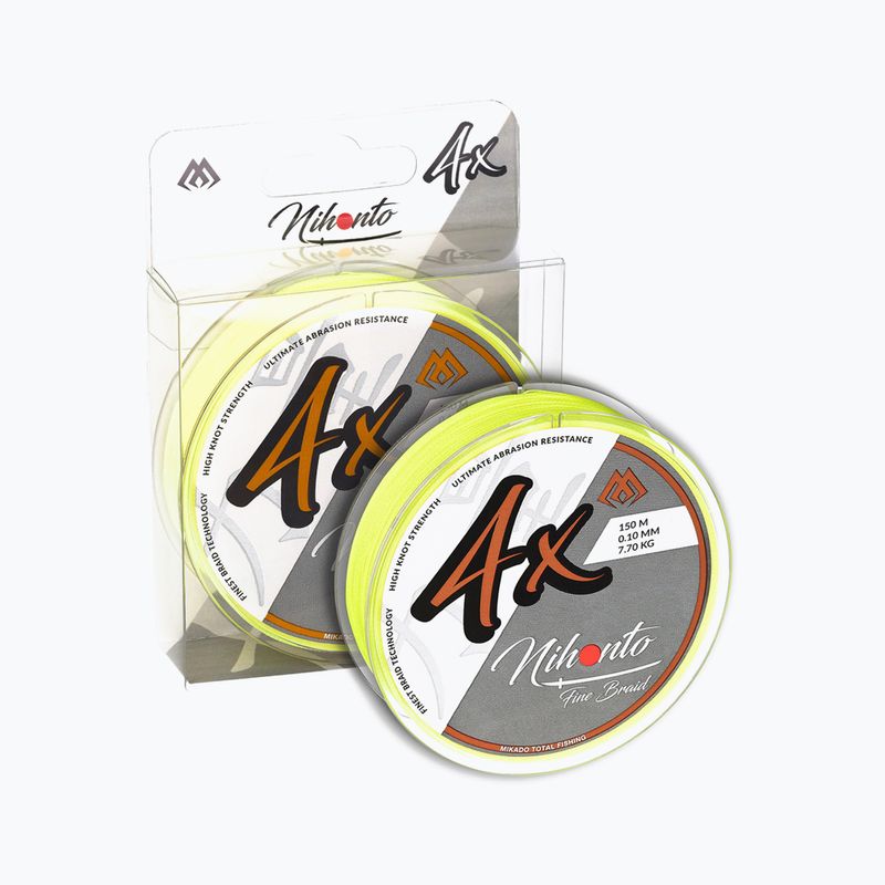 Mikado Nihonto Fine Braid spinning line 150 m giallo fluo