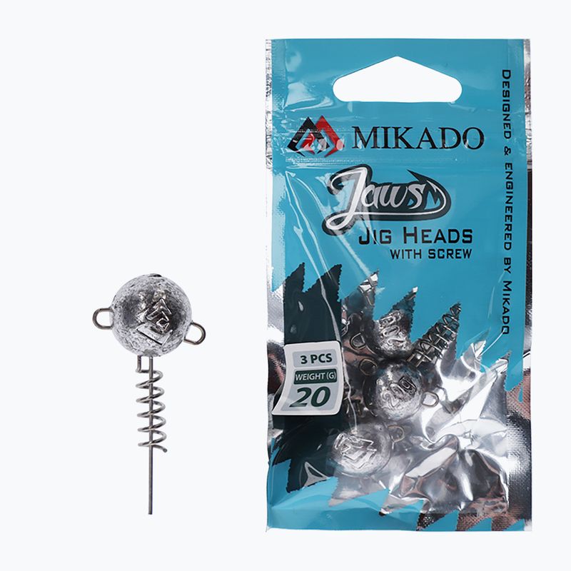 Mikado Jaws 3 jig head argento