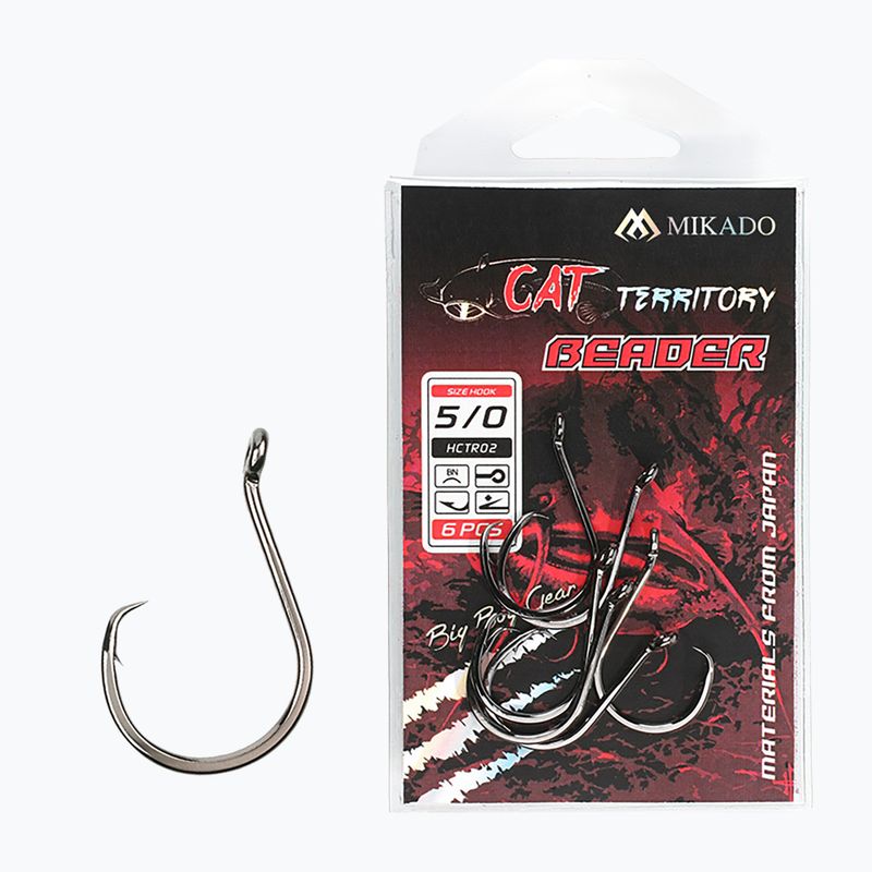 Mikado Cat Territory Beader gancio per pesce gatto 5 pezzi nichel nero