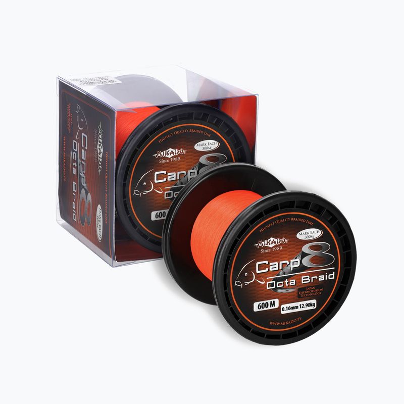 Treccia Mikado Carp Octa Braid 600 m arancio fluo 2