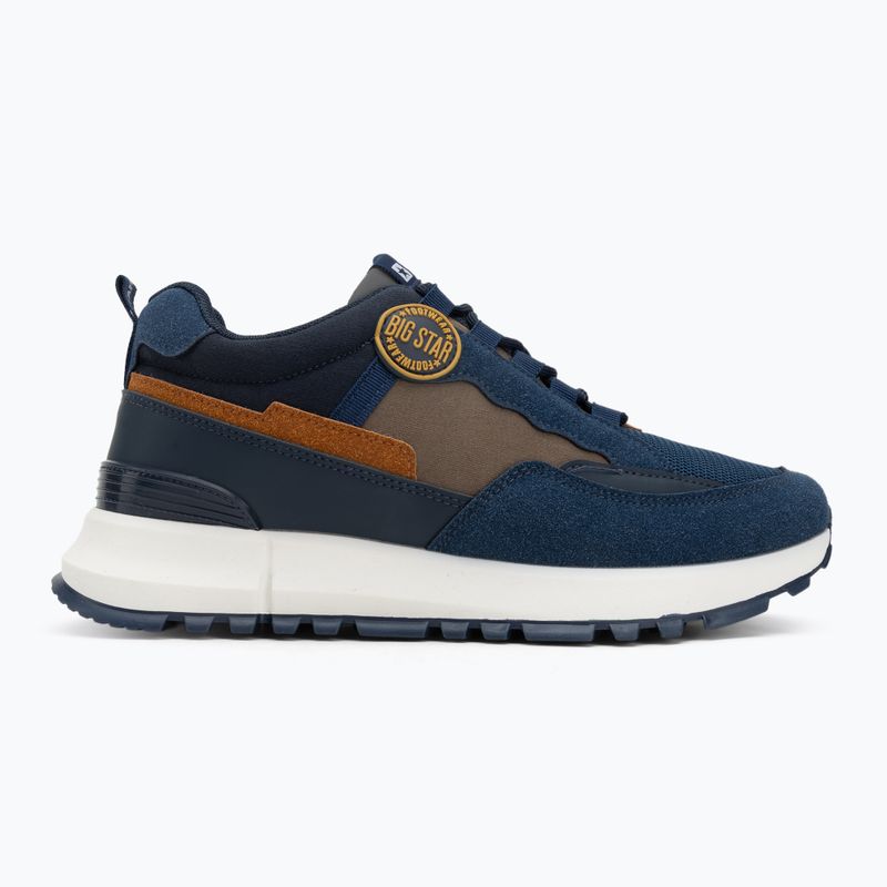 Scarpe da uomo BIG STAR RR174279 navy/khaki/orange 2