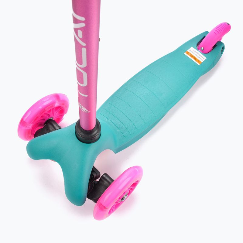 Triciclo scooter per bambini Meteor Tucan turchese/rosa 8