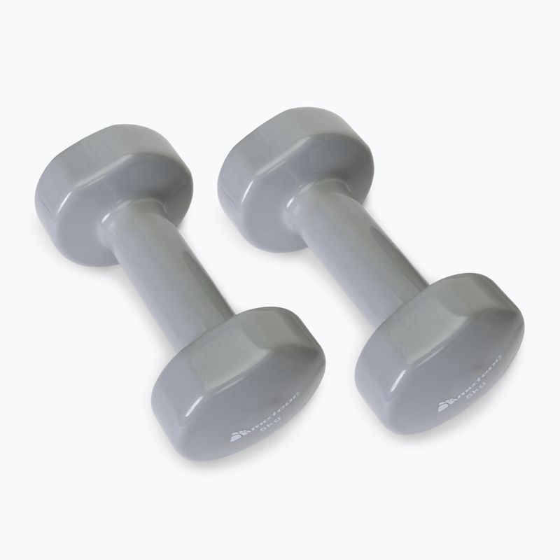 Manubri Meteor in vinile 30187 2 x 5 kg grigio 2