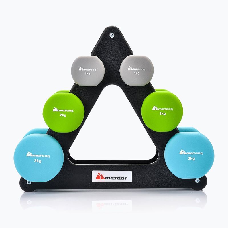 Set di manubri con supporto Meteor 30189 multicolore 2