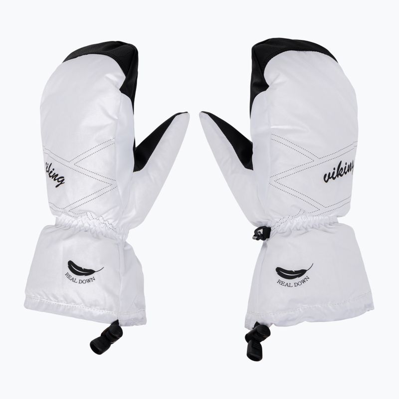 Guanti da sci Viking Strix Mitten da donna, bianco 3