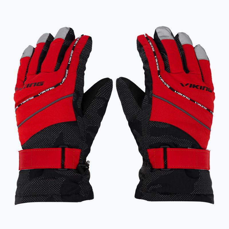 Guanti da sci per bambini Viking Mate rosso 2